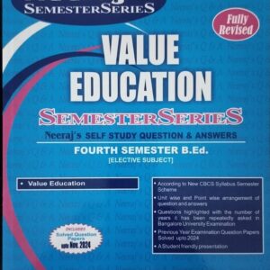 Value Education - IV Semester B.Ed - Elective Subject